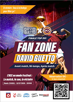 Design de Clara Becker pour le match du club UCC avec concert