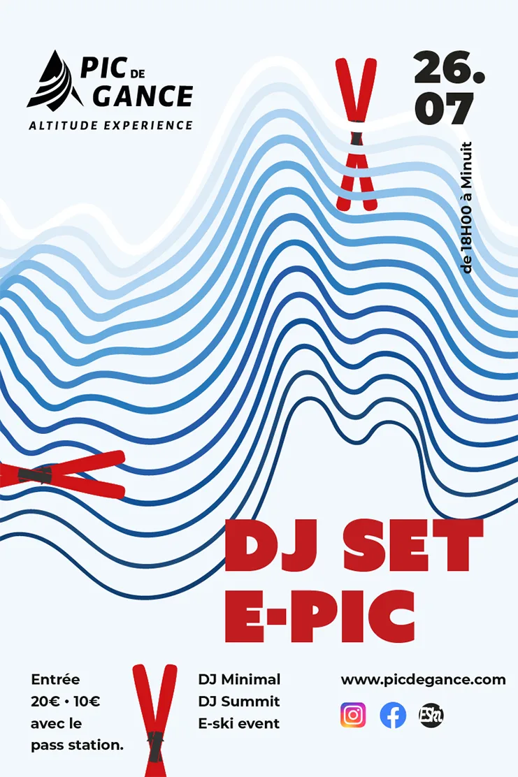 Support imprimé du dj set epic par Clara Becker
